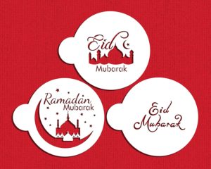 Eid,Ramadan,moubarak,stencil set,cupcake,cookies